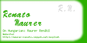 renato maurer business card