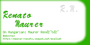 renato maurer business card